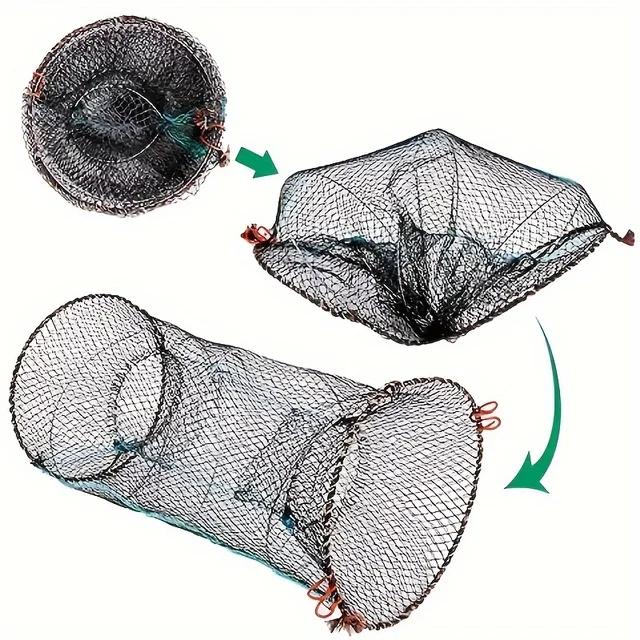 1pc Foldable Spring Fishing Cage,Fishing Net for Crab, Fishing Tackle 6