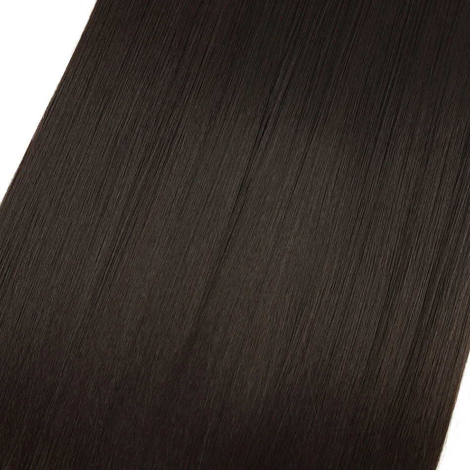 Synthetic Bone Straight Hair Bundles Fake Fibers Hair Extensions