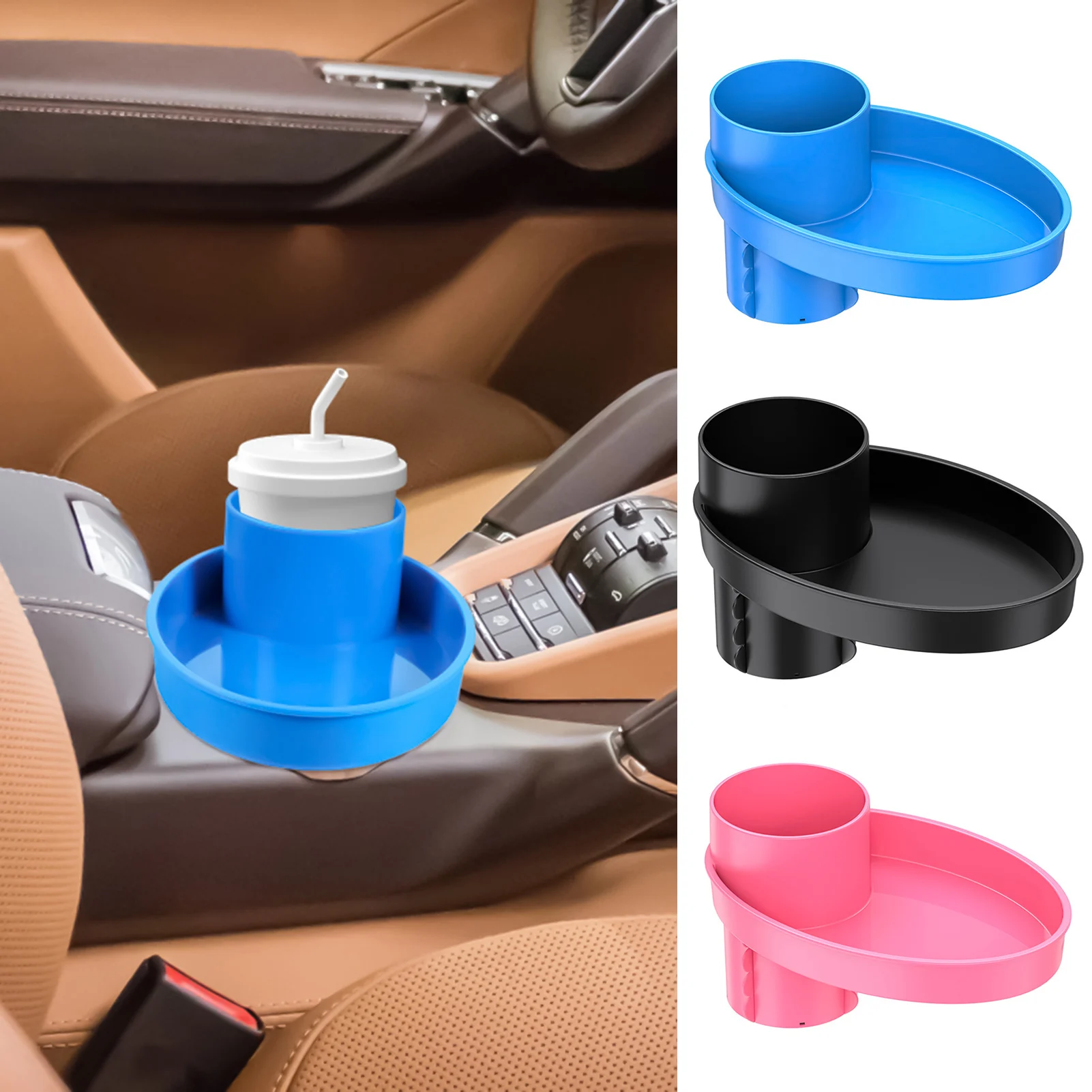

Car Cup Drink Holder Rack Easy Transportation and Hassle-Free Setup Stable Plate Suitable for Most Car Seats