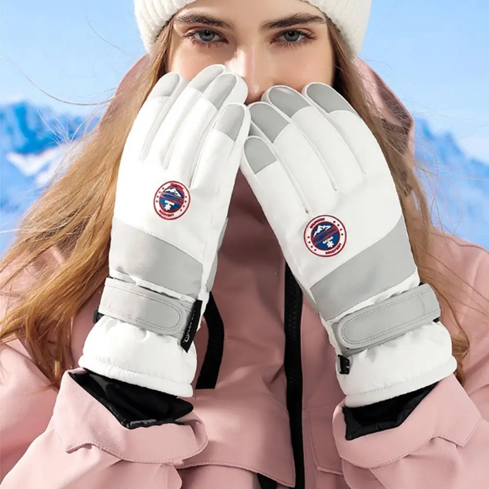 Winter Snowboard Ski Gloves Non-slip Touch Screen Waterproof Motorcycle Cycling Plush Warm Riding Gloves High-quality 3