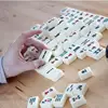 Chinese Mahjong Game Set 144 Pcs Mini Mah Jong Tile Set For Party Playing Complete Traditional Mahjong Set With Carrying Travel 5