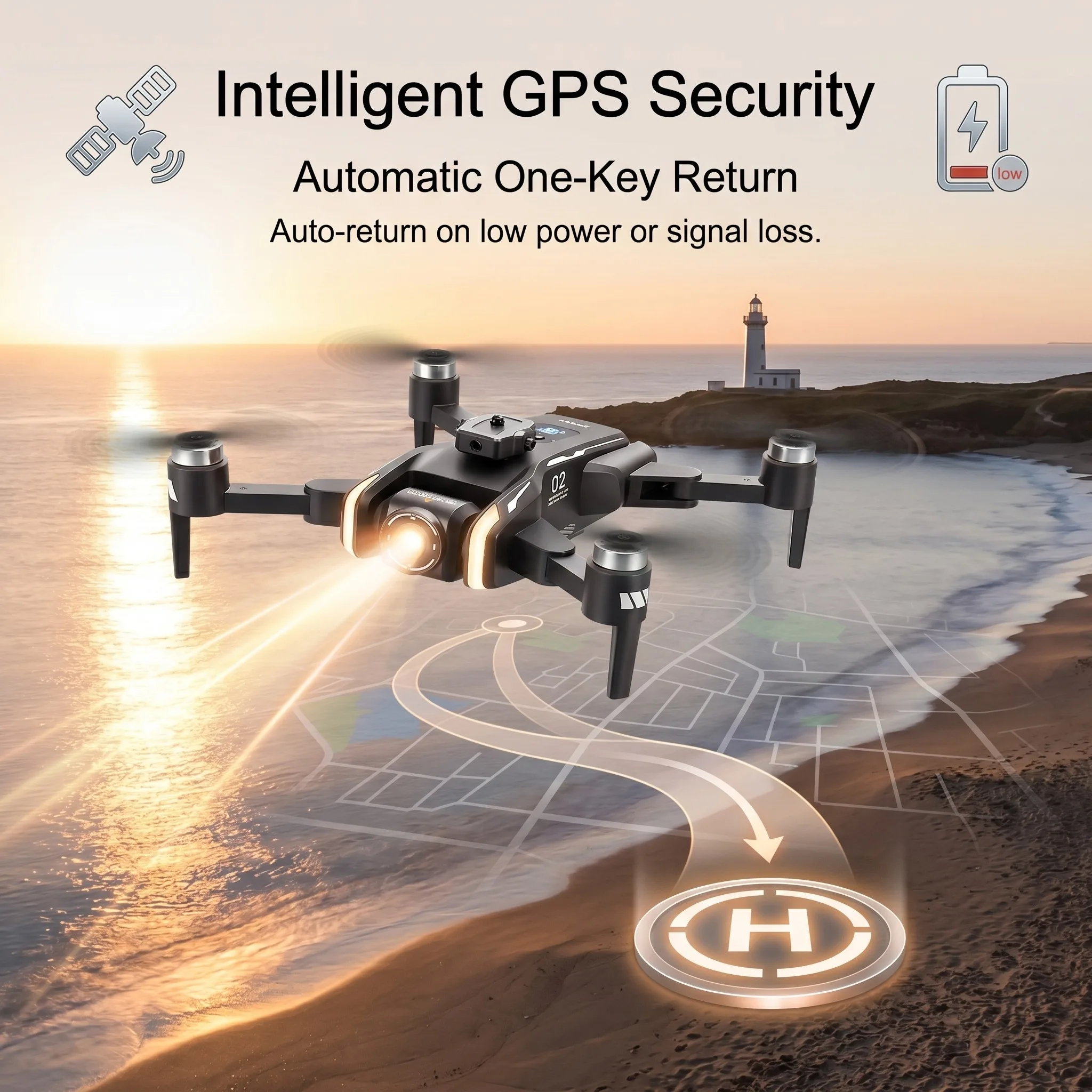 Batterie Drone XT808 7.4V 1300mAh - Chargeur USB Inclus