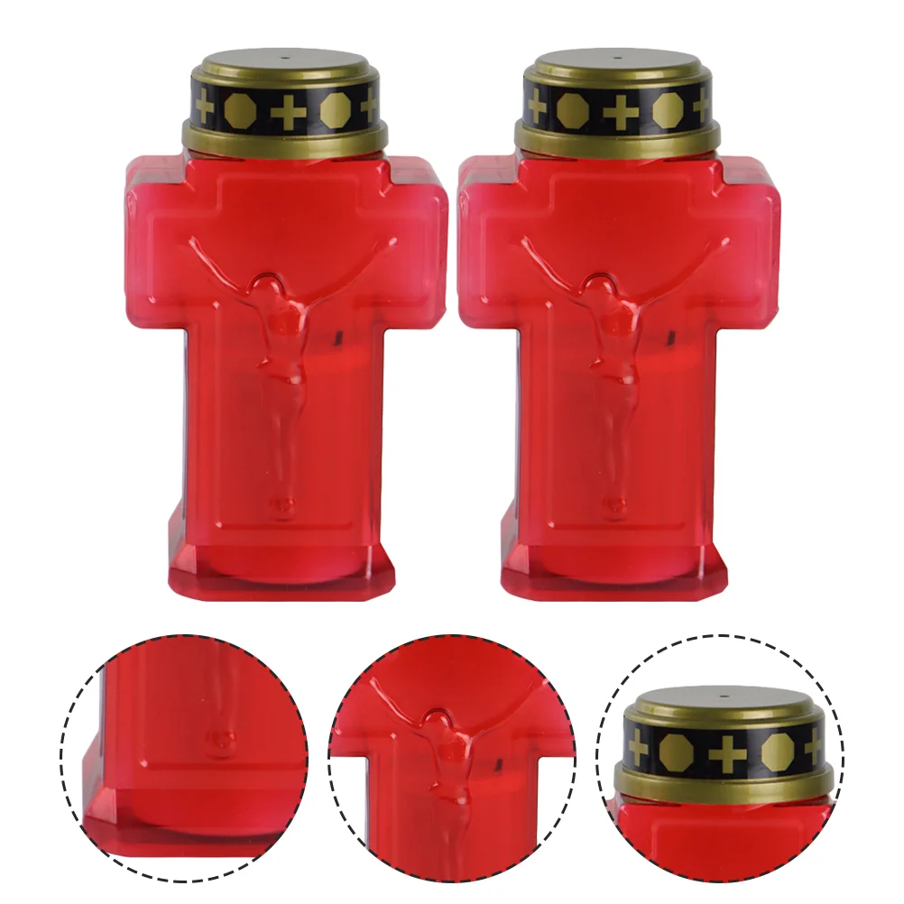 

Cross Flameless Candles 2Pcs Religious Candle Devotional Candle Led Religious Candle Led Candle Lights Powered Candles
