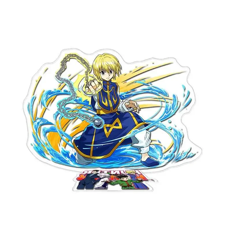 Anime Ornament Figures Anime HUNTER&times;HUNTER GON&middot;FREECSS Killua Zoldyck Kurapika Hisoka Meruem Kite Stand Figures Accessories Cosplay Cartoon Badge