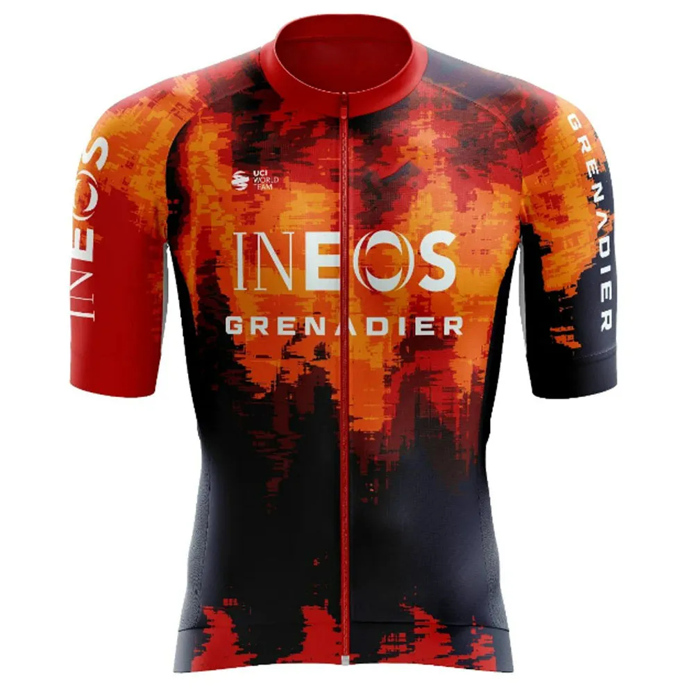 Fashion Ineos Grenadier Team Cycling Jersey Set Mens Bicycle Blue Clothing Bike Shirts Suit Bicycle Bib Shorts MTB WearRopa