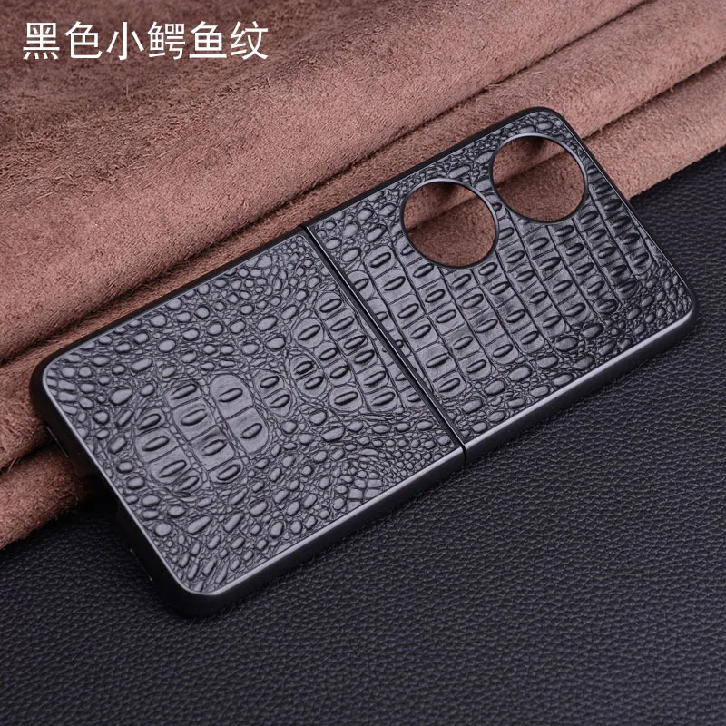 Limited Edition Genuine Leather Case For Huawei Pocket2 Crocodile Phone Cover Skin For Huawei Pocket 2 Funda Capa Cases