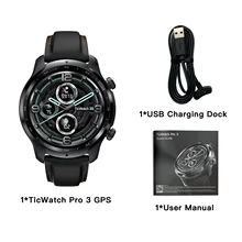 

TicWatch Pro 3 GPS Wear OS Smartwatch Sports/Smart Watch Dual-layer Display Snapdragon Wear 4100 8GB 3 to 45 Days Battery