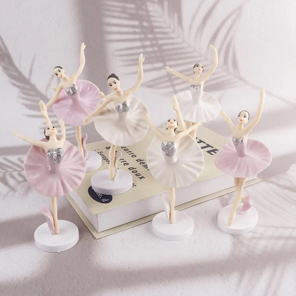 3 Pezzi Cake Topper Ballerina Girl Figurine Dancing Girl Cupcake Toppers Festa Di Compleanno Decorazione Dessert Per Baby Shower Decor