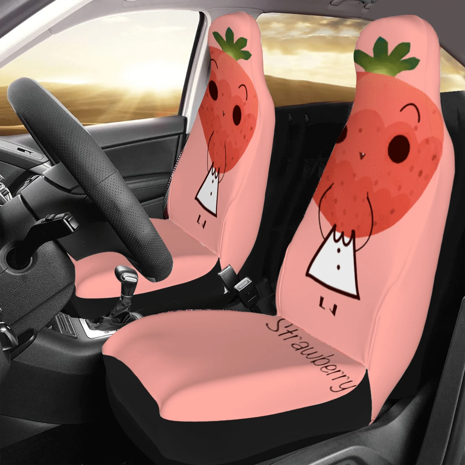 Strawberry Car Seat Covers, Strawberry Cute Car Accessories for