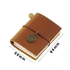 Fromthenon Traveler's Notebook Mini Loose-leaf Notebook Top Layer Leather Pocket Planner Notebooks for Students Stationery 6