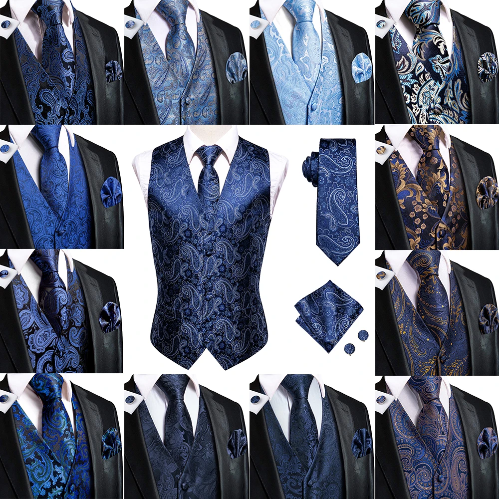 ME&SLEEVE 3-teiliges Anzug-Set – Weste, Krawatte & Taschentuch Für Hochzeit & Festliche Anlässe