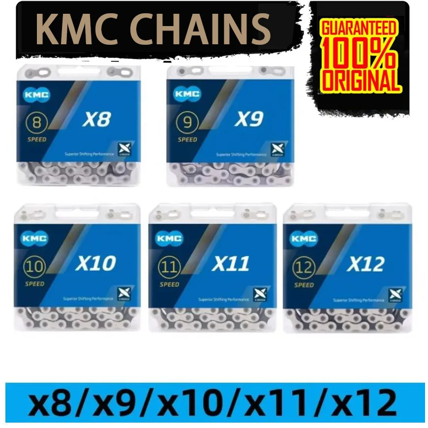 Bicycle Chain KMC Bicycle Chain X8 X9 X10 X11 X12 Road MTB 8 9 10 11 12 Speed 116 118 126L for Shimano Sram Parts