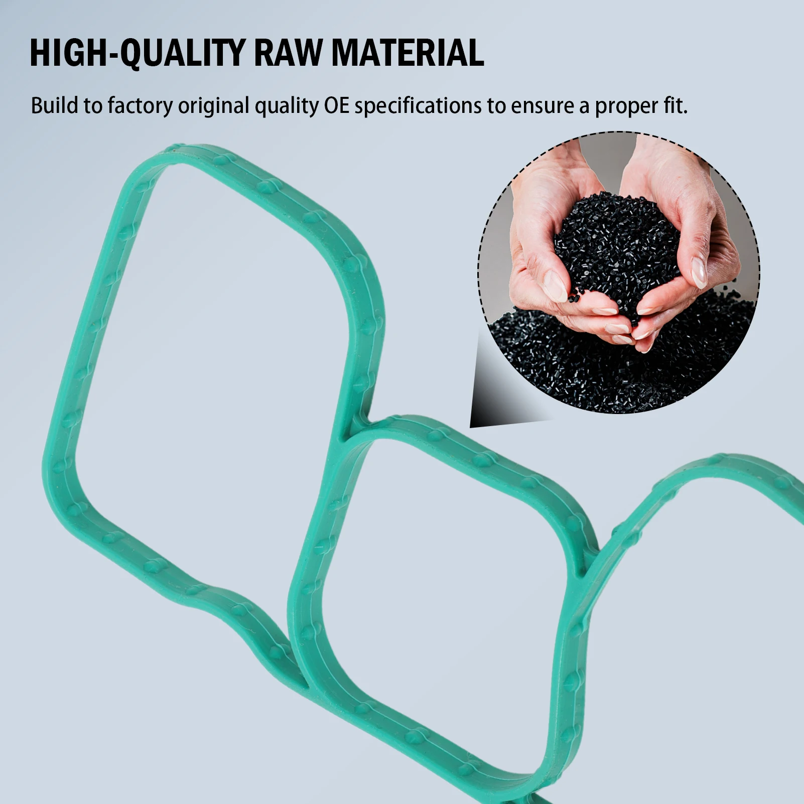AT4Z-9H486-A Intake Manifold Plenum Gasket Compatible for F-150 Models w/ 3.5L or 3.7L Engine Fuel Injection Plenum Gasket