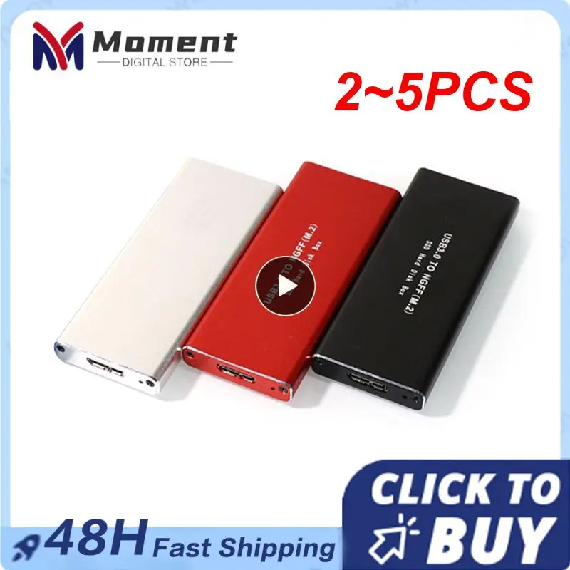 모바일 하드 드라이브 디스크 박스, PzzPss USB 3.1 TYPE-C-M.2 NGFF SSD, 6Gbps 외부 인클로저 케이스, M2 SATA SSD USB 3.1, 2  5 개