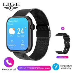 Elegant Women's Smartwatch with Full Touch Screen and Bluetooth Calling - Waterproof Fitness Tracker (Black mesh belt)
