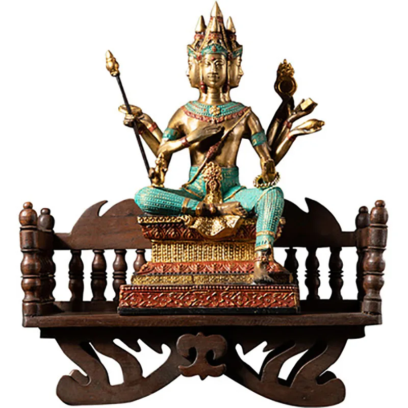 Southeast Asian Style Home Decoration, Sofa Model, Solid Wood Decoration, Living Room Buddha Base, Porch