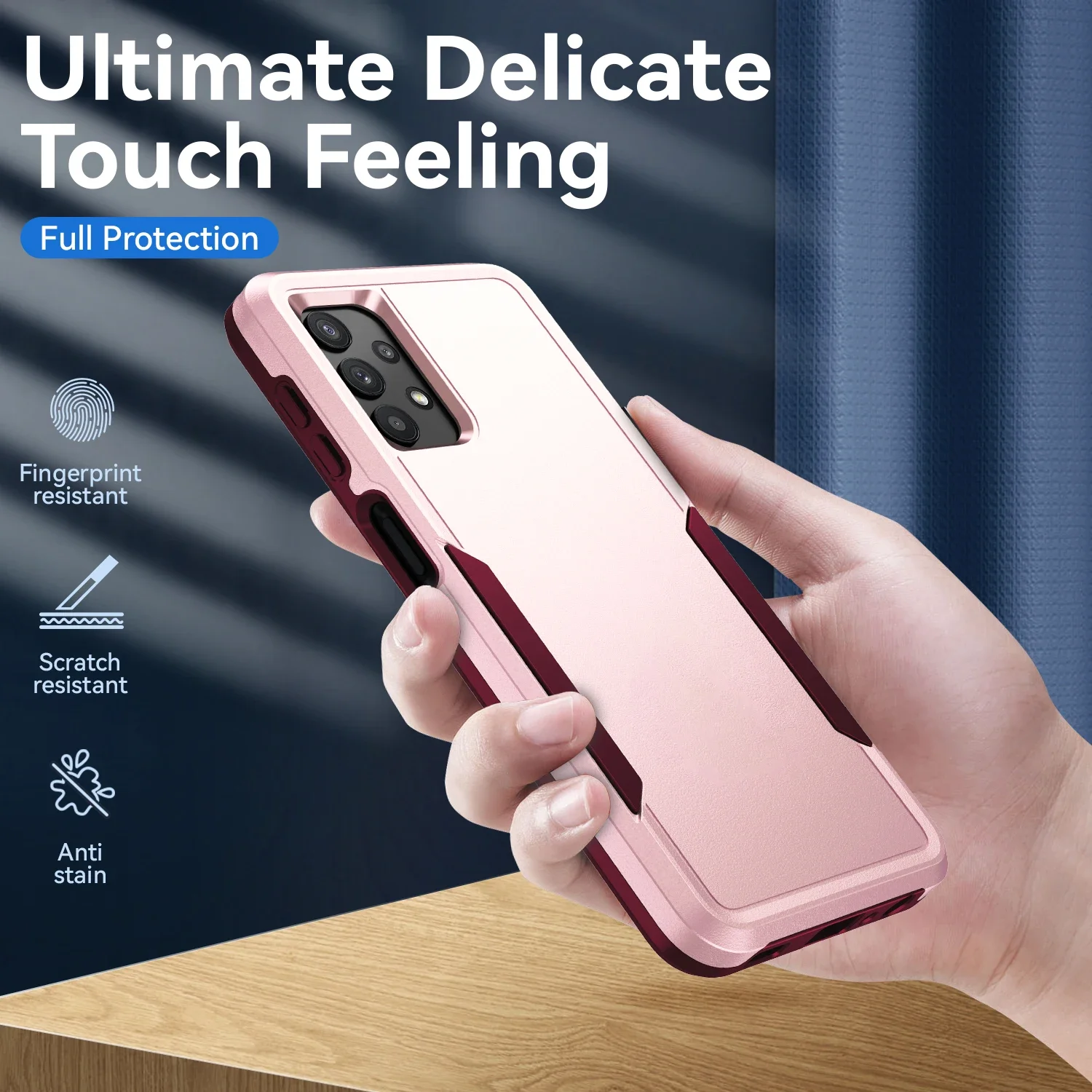 thumbnail image 1 of Hard Protective Matte Case for Samsung Galaxy S23 FE 5G S22 S24 Ultra S21 Plus S20 A15 A55 A35 A05S A04S A54 A14 A53 A73 A52 A13, 1 of 5