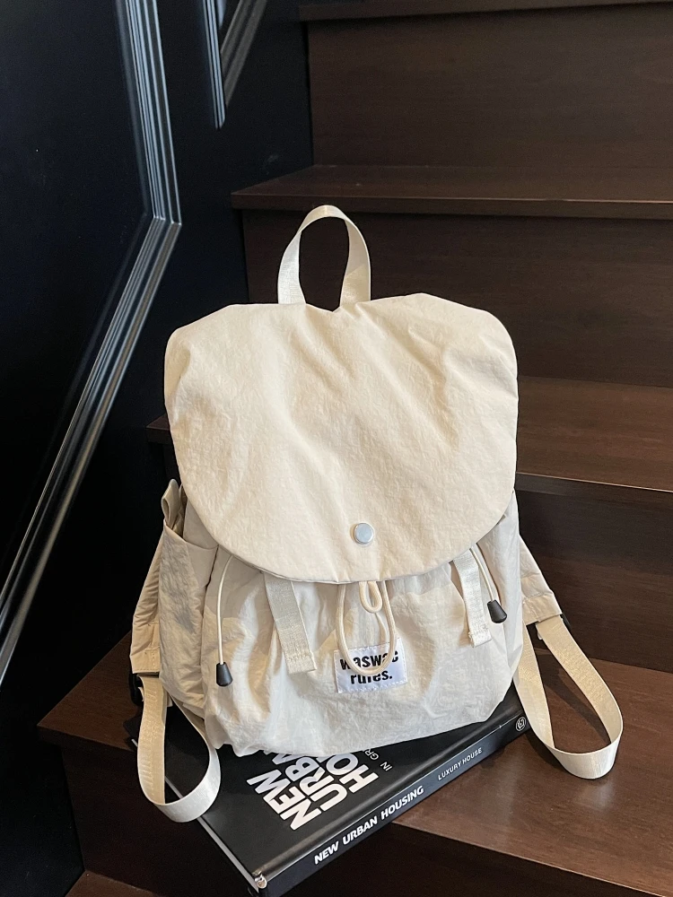 Simple Japanese Style Large Capacity Portable Women's Backpack 2025 New Fashion Shopping Travel Commuting Bag Shoulder Bag
