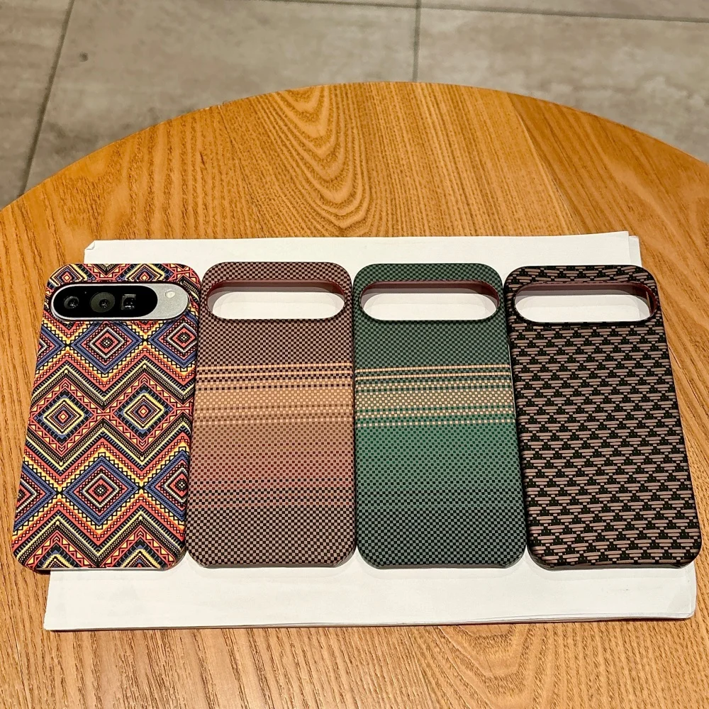 Luxury Frameless Carbon Fiber Magnetic Phone Case with Kevlar Texture
