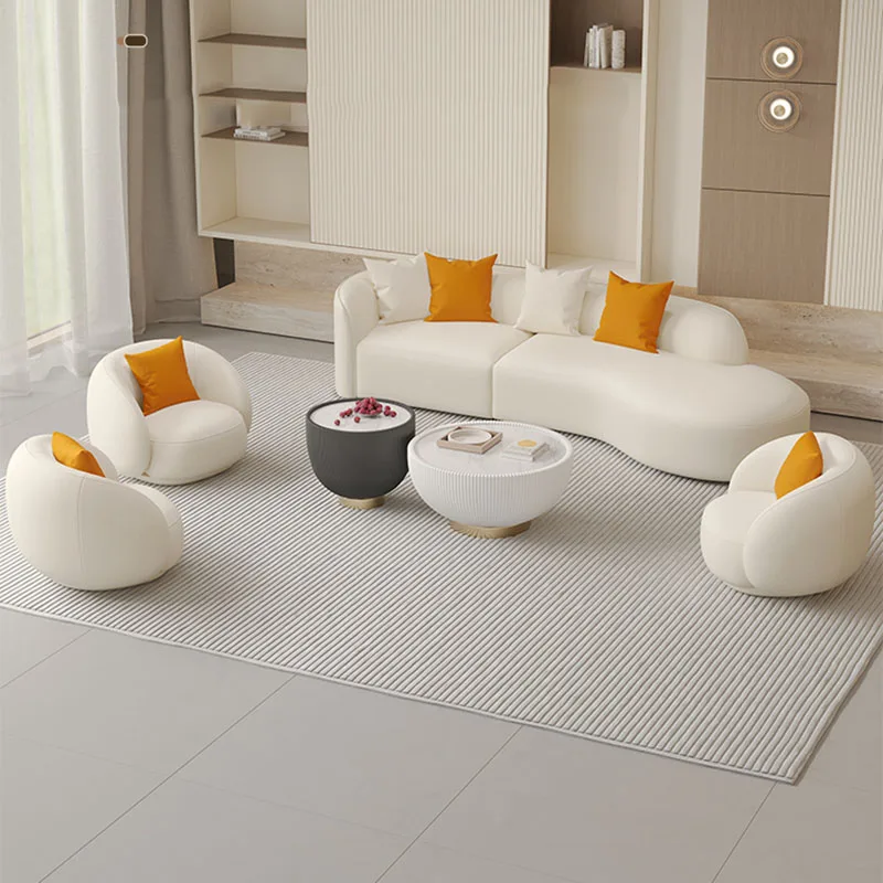 Salon Sofa Modern Designer Office Room Corner Ergonomico Scratch Protector Divani In Pelle Curvo Schlafsofa Mobili Europei