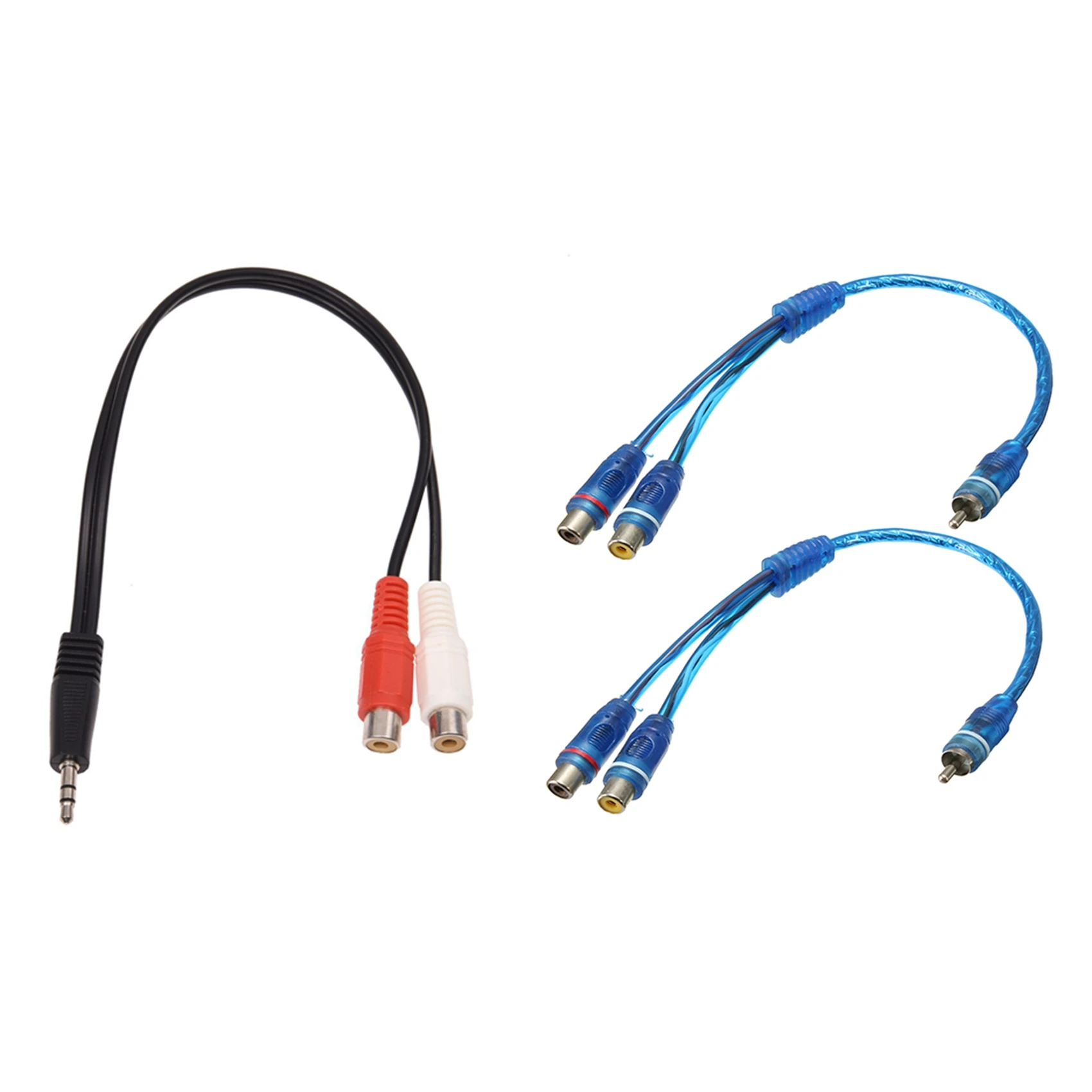 3.5mm Stereo Adapter Headphone Jack to 2 RCA Audio Cable with 2 Pcs RCA