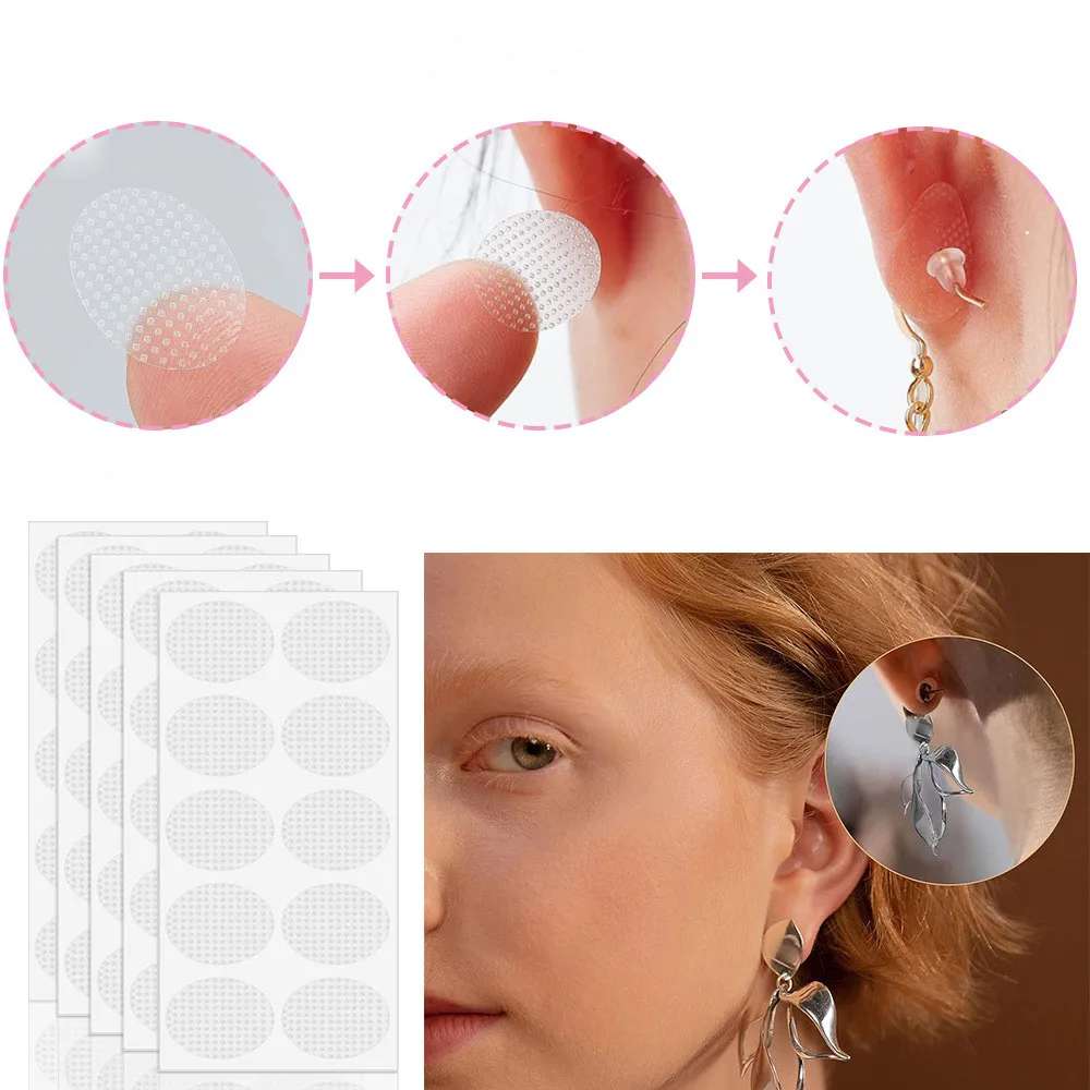 Ear Care Patches 120pcs Ear Care Invisible Ear Lift Sticker Earrings Stabilizers Earlobes Protective Patches Earrings Support Patches