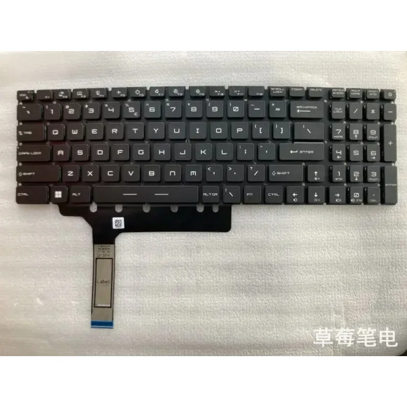 

New US Keyboard Backlit For MSI Raider GE76 12UGS 12UH 12UHS Vector GP76 12UE 12UH GS76 MS-17K3 10UG 11UE RGB Backlight Colorful