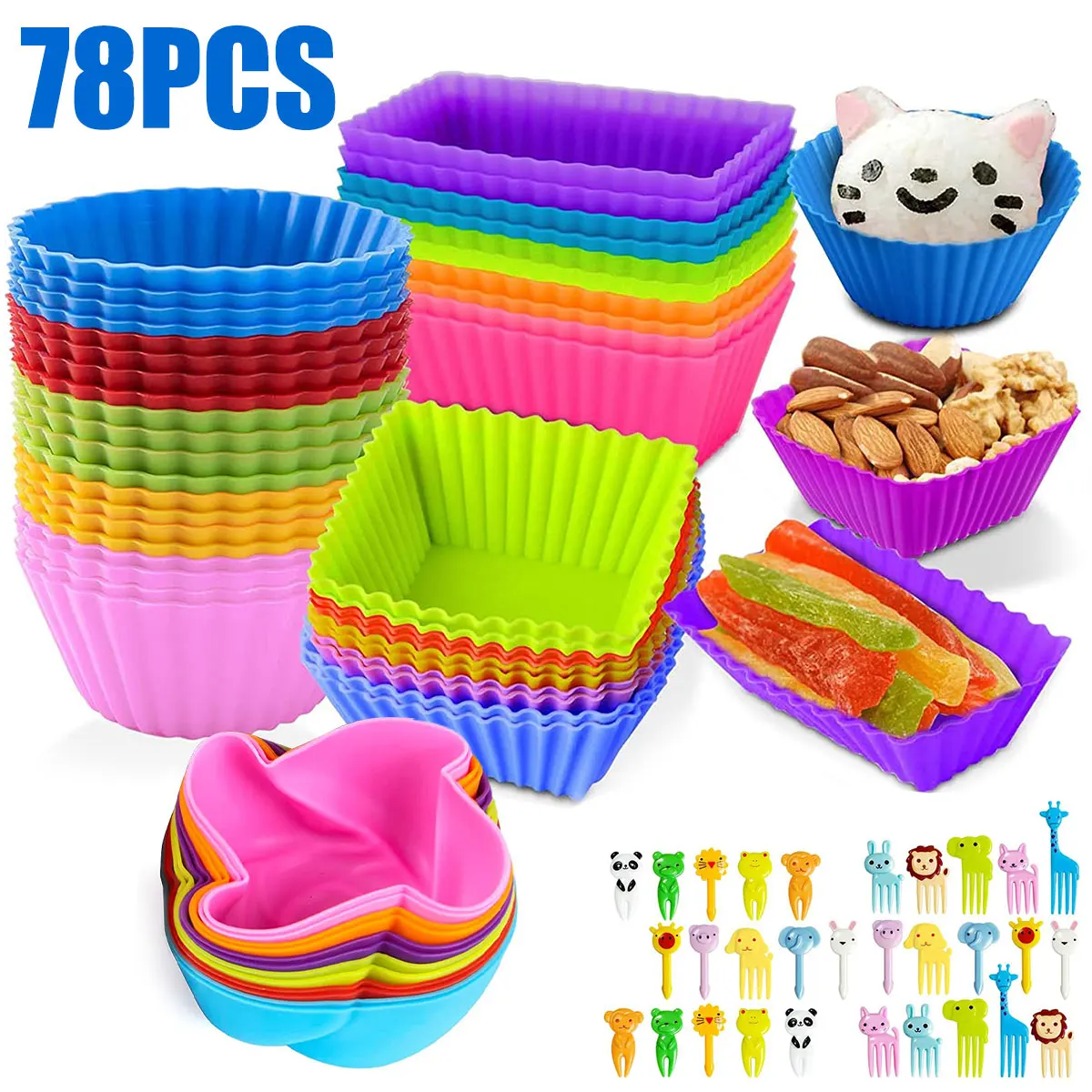 https://ae01.alicdn.com/kf/Saf277a2724744a41a37b15665f9f4624c/78PCS-Silicone-Lunch-Box-Dividers-Bento-Cupcake-Liners-Muffin-Cups-Baking-Cake-Molds-Fruit-Fork-Set.jpg