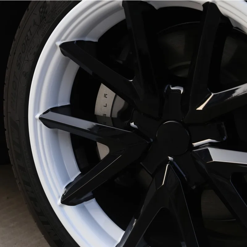 18Inch Wheel Caps 4PCS For Tesla Model 3-Hub Cap Performance Replacement Full Rim Cover Hubcap Decorative Accessories wheel hub covers wheel hub caps
