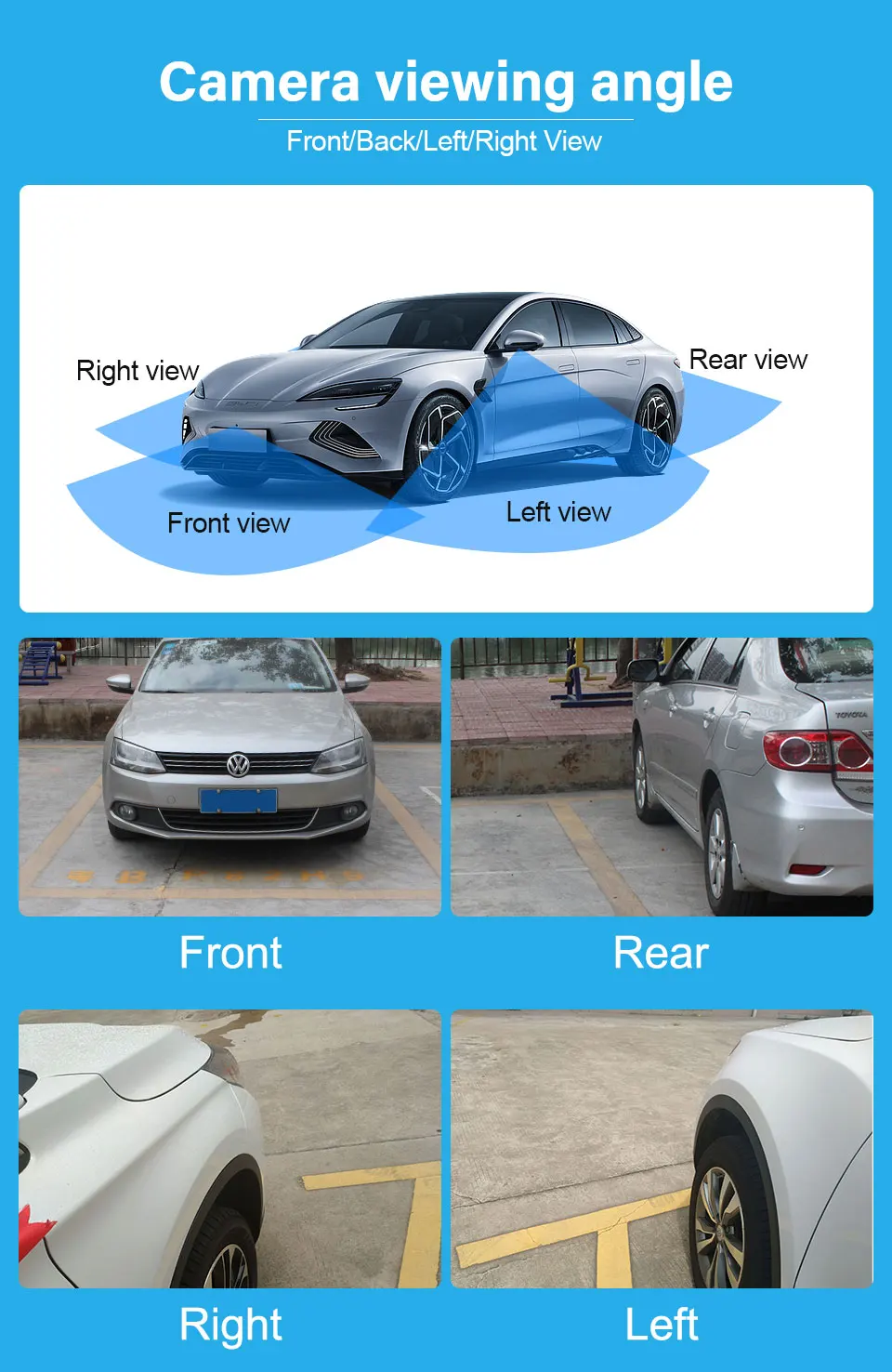 Haisunny fisheye 720 Grad ahd/cvbs 1080p p Auto Vorderseite Rückfahr kamera Nachtsicht wasserdichte Fahrzeug Park kamera – Detail 10