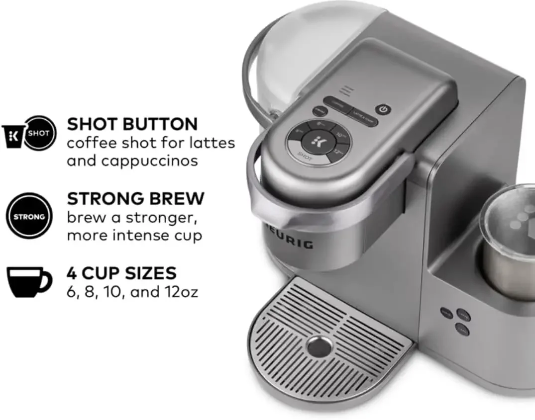 K-Cafe C Single Serve K-Cup Pod C Latte and Cappuccino Maker, 12, Nickel 3