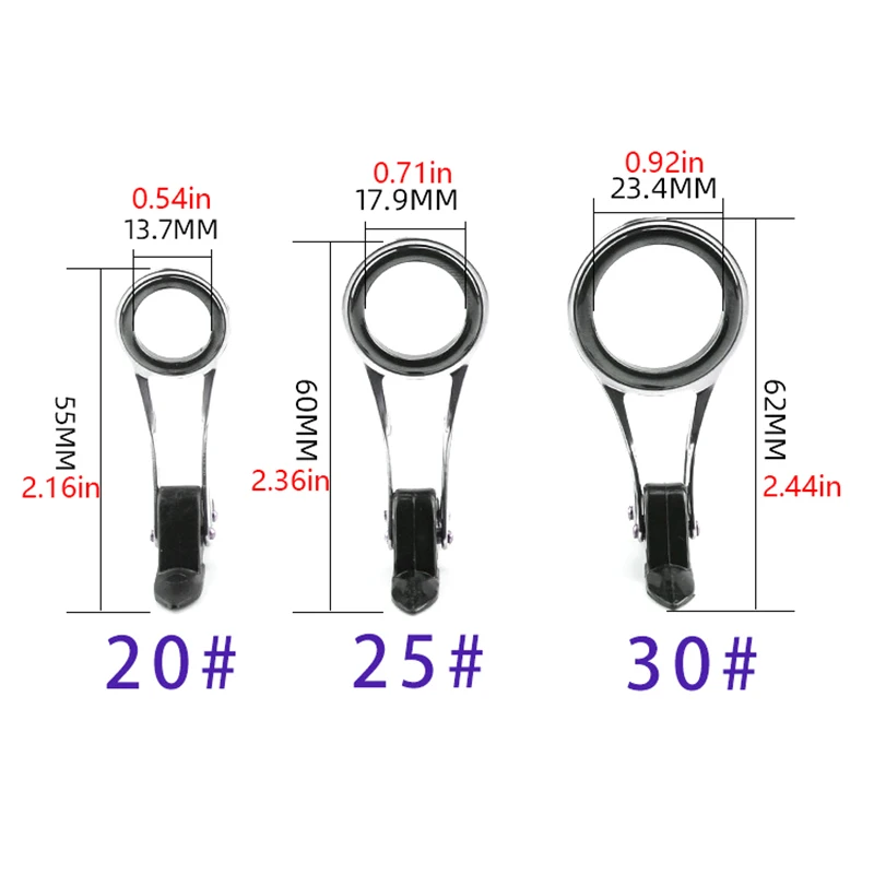 Folding Stainless Steel Telescopic Guide Ring Fishing Rod Pole Line Guides Top Rings DIY Eye Ring Repair Kit Tackle Accessories fishing gear accessories fishing terminal tackles