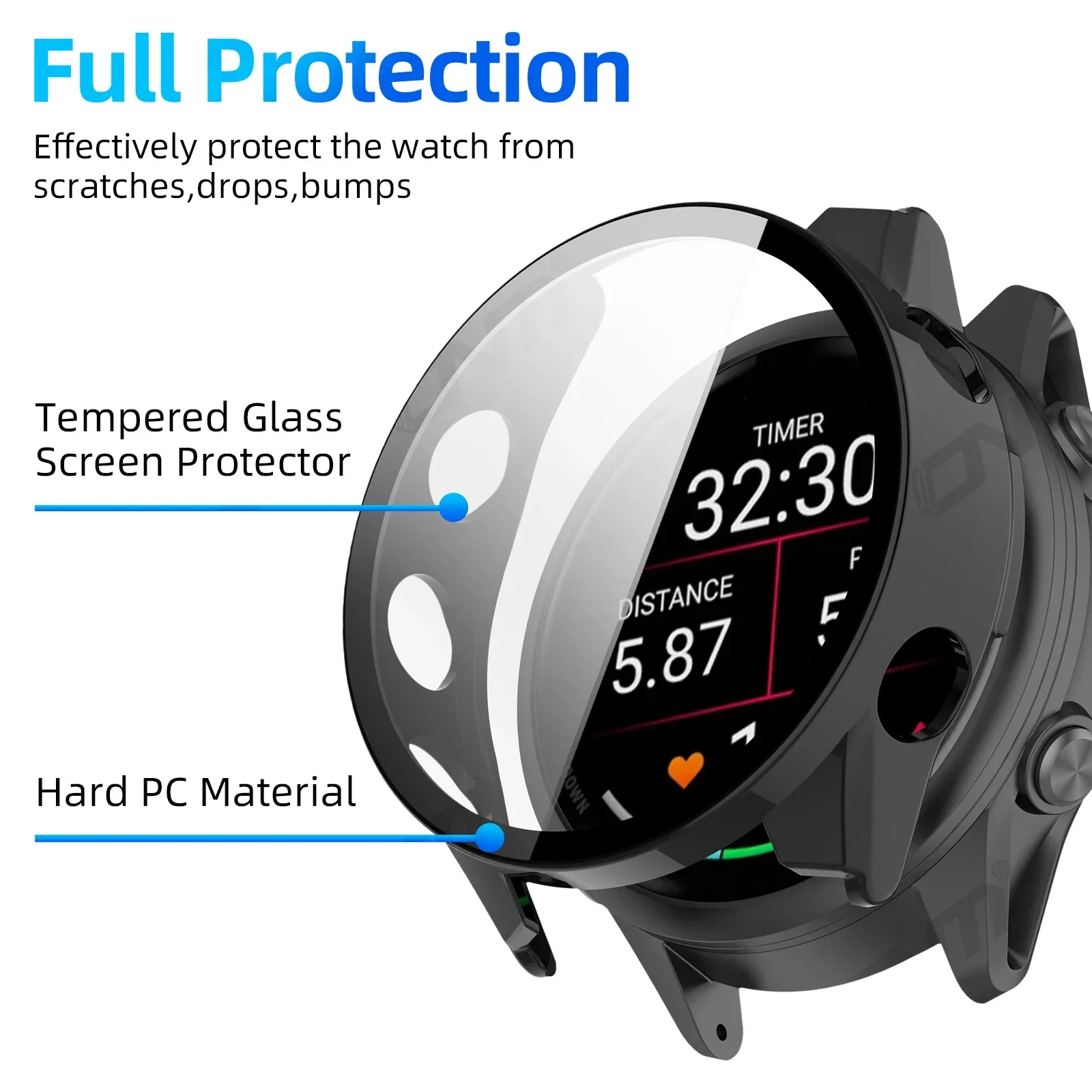 Premium Tempered Glass PC Case - Protective Cover
