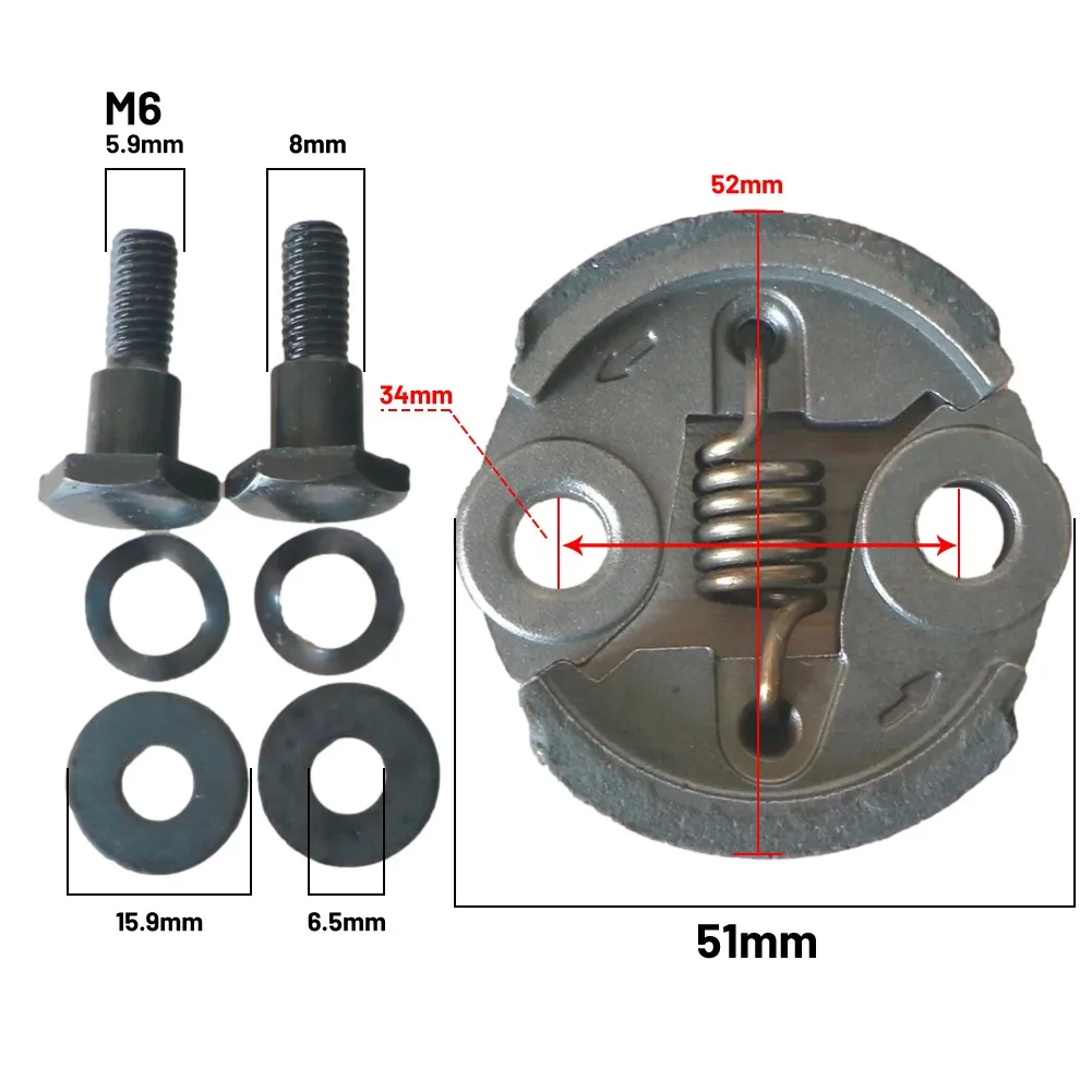 

Комплект сцепления с винтами, 2-тактный резак 34F для травы и газонокосилки, хорошо сочетается с оригинальным оборудованием, длительный срок службы