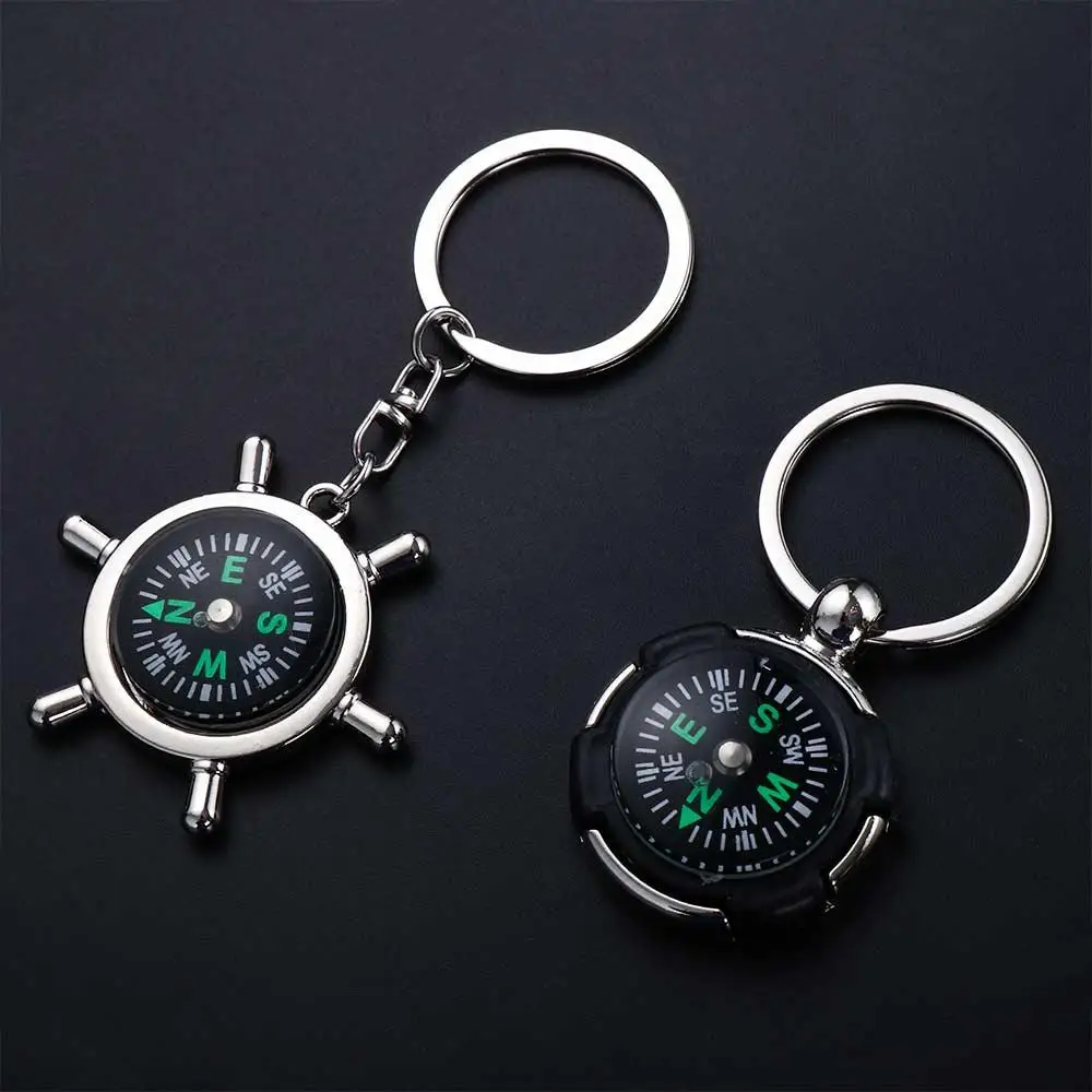 Carabiner Keyring Riding Equipment Accessories Navigator Outdoor Emergency Wild Compass Pocket Compass Keychain Mini Compass