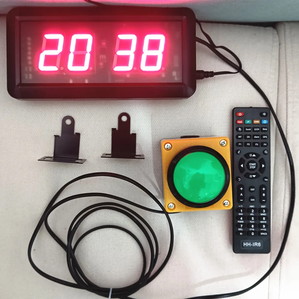 4-digit-LED-Countdown-Clock-Stopwatch-with-Remote-Control-School-Rush ...