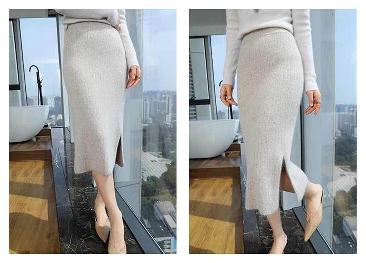 PlatiNum Cashmere Skirt Front View