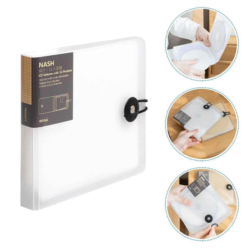 

Сумка для компакт-дисков, 12 емкостей, прозрачная сумка для хранения, кошелек для Dvd, защитный держатель из нетканого материала, органайзер, папка