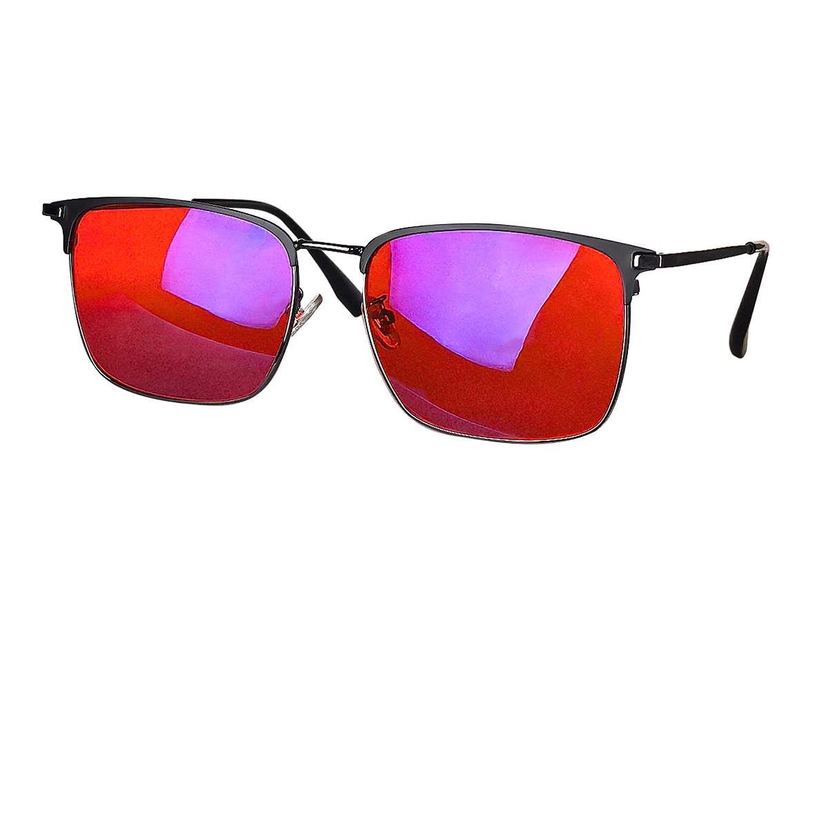 Große Brillen für Männer, bessere Schlafbrille mit roten Gläsern, lange Arbeitsbrille, orangefarbene Gaming-Brille, Nachtsicht beim Fahren – Detail 13