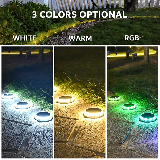 4PCS Super Bright LED Solar Pathway Light Outdoor IP65 Waterproof 3.7V 1200mAH Ground Lamp for Garden Decoration 5
