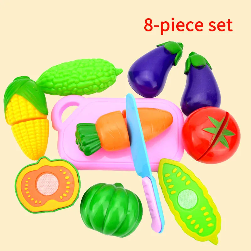 Kitchen Toys Children Small Toys Set Fresh Fruit Vegetables Cutting Toy Kitchen Simulation Suit Food Learning Early Educational