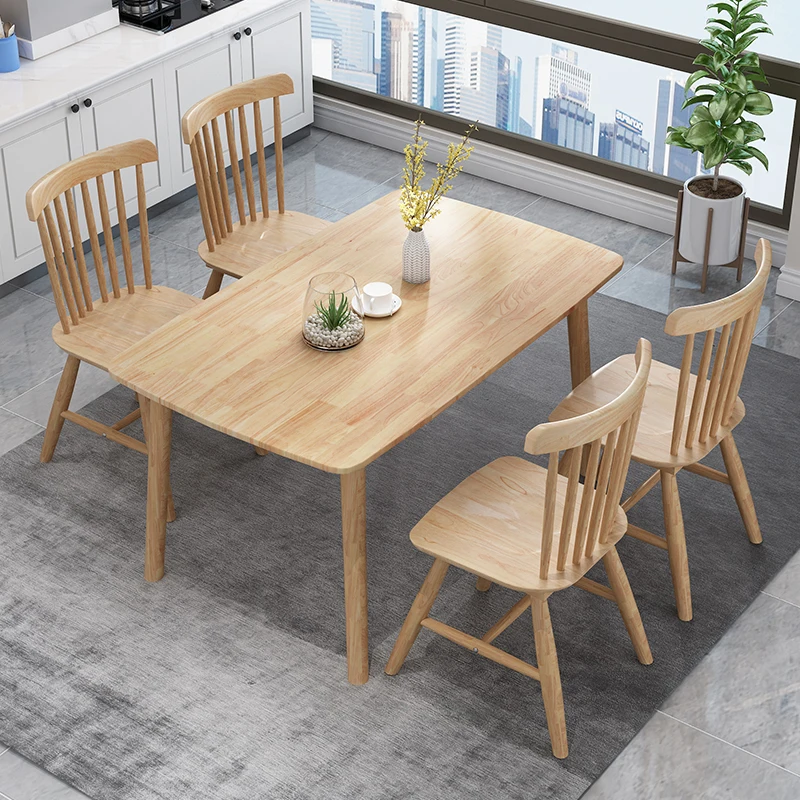 Luxury solid wood round coffee dining table set restaurant dining table and chair furniture