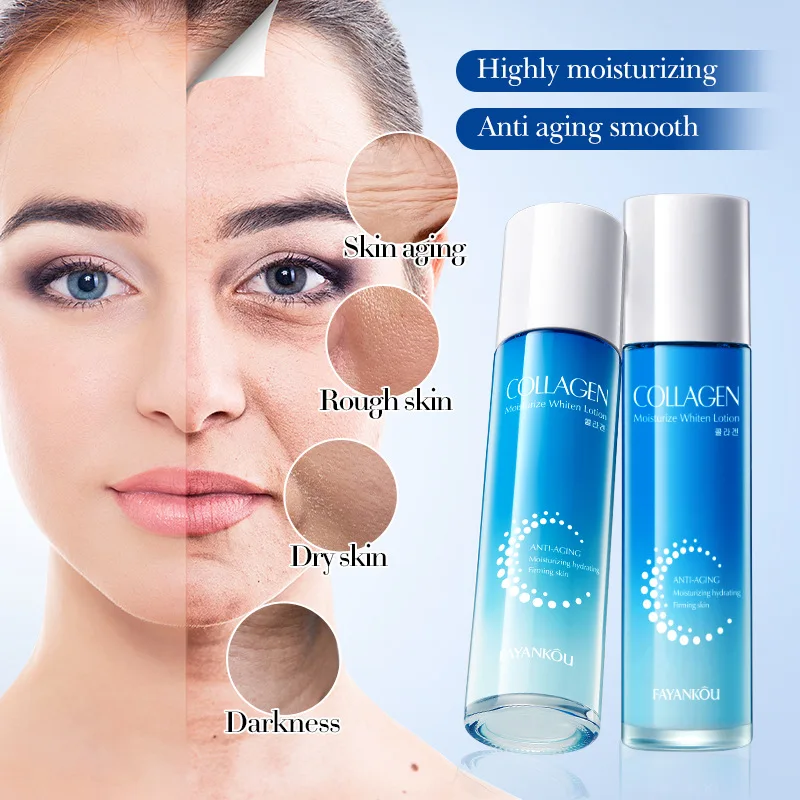 Collagen Korean Skin Care Facial Lotion Fading Fine Lines Repair Essence Firming Facial Snail Brightening Anti-Aging 100ml
