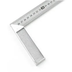 Aluminum Handle with Stainless Steel Scale Right Angle Measuring Square Ruler (300 mm)