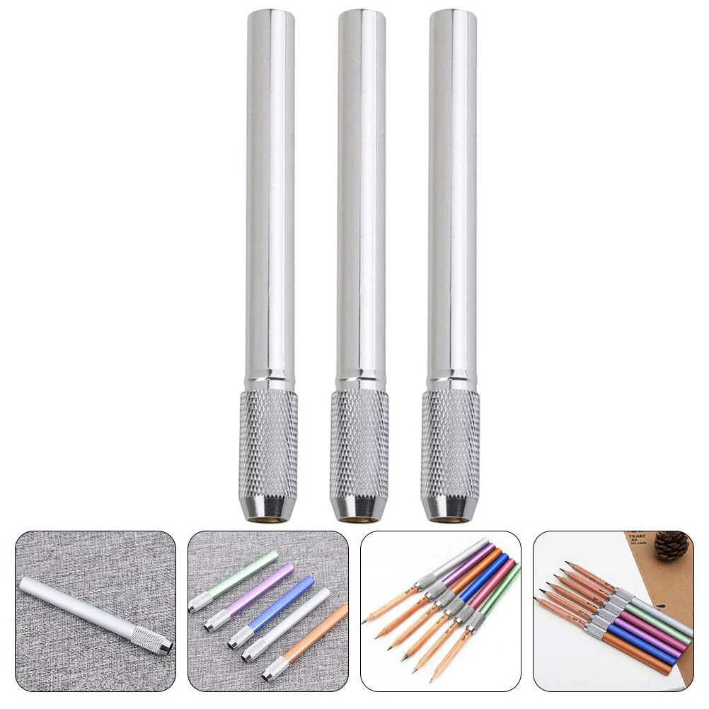 

3Pcs Compact Pencil Extenders Wear-resistant Sketch Pencil Extenders Colored Pencil Extenders