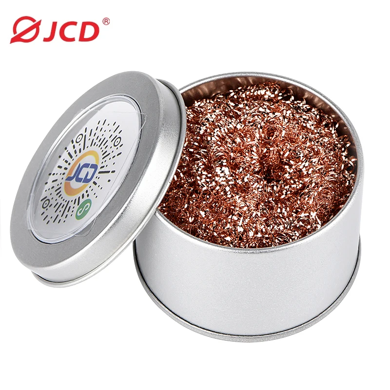 JCD Soldering iron tip cleaning mesh filter welding solder nozzle cleaner copper wire ball clean ball dross box Cleaning Ball cleaning ball desoldering soldering iron mesh filter cleaning nozzle tip copper wire cleaner ball metal dross box clean ball