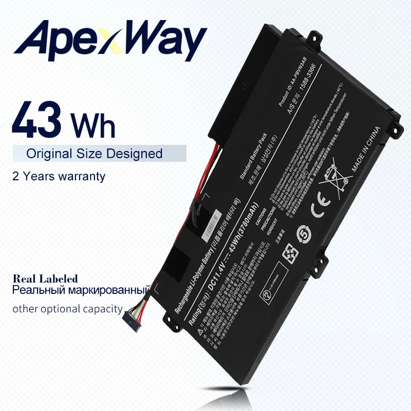 

Аккумулятор ApexWay для ноутбука SAMSUNG NP370R4E NP370R5E NP370R5V NP450R4E NP450R5E NP450R4V NP450R5V NP470R5E NP510R5E
