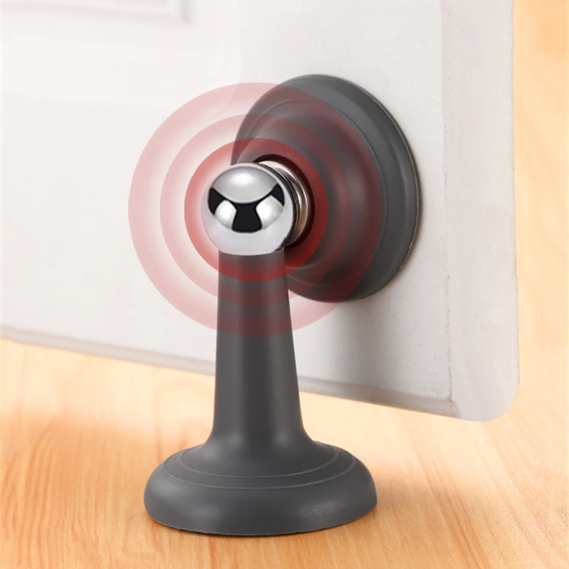 Mute Door Suction ABS Anti-collision Strong Magnetic Door Stopper Non-Punch Strong Adhesive Ground Suction Stop