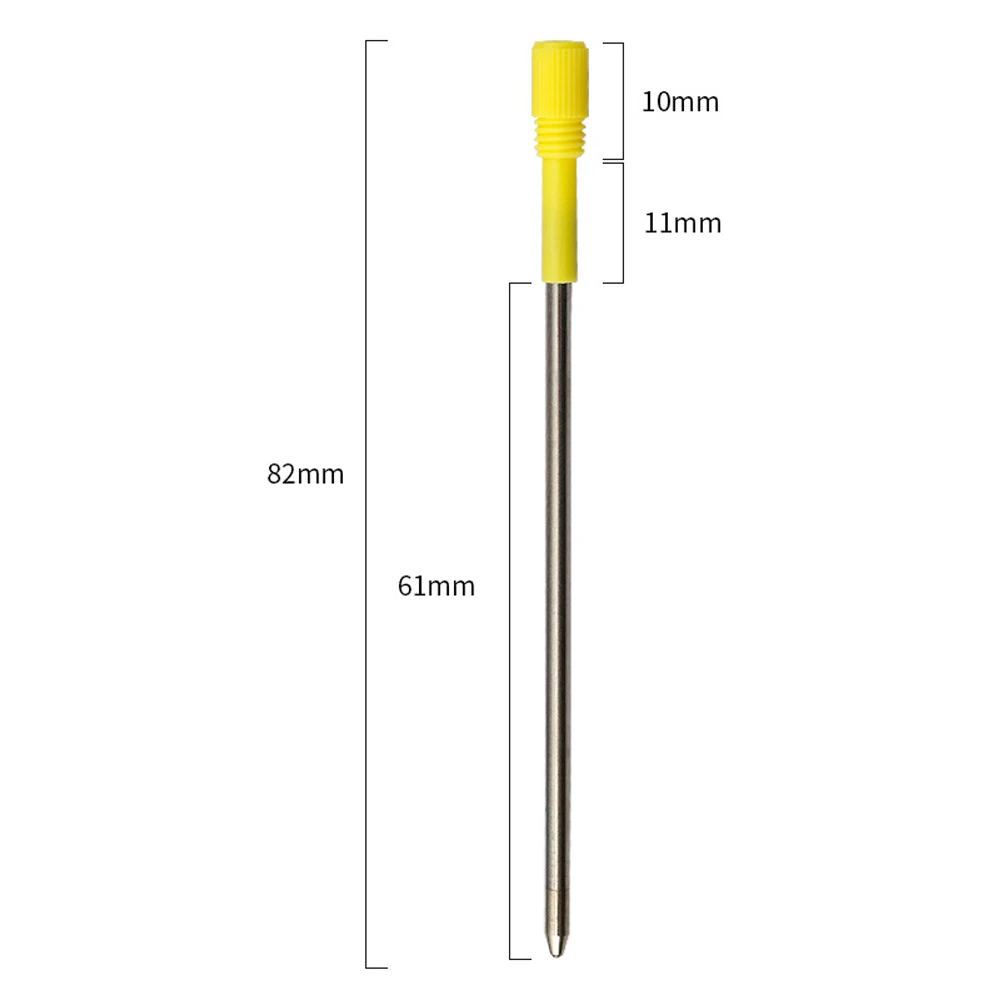 1000 개/세트 3.2 &&(8.2Cm) 교체 가능한 볼펜 리필 블랙 블루 컬러 잉크 큰 크리스탈 다이아몬드 펜용 부드러운 필기