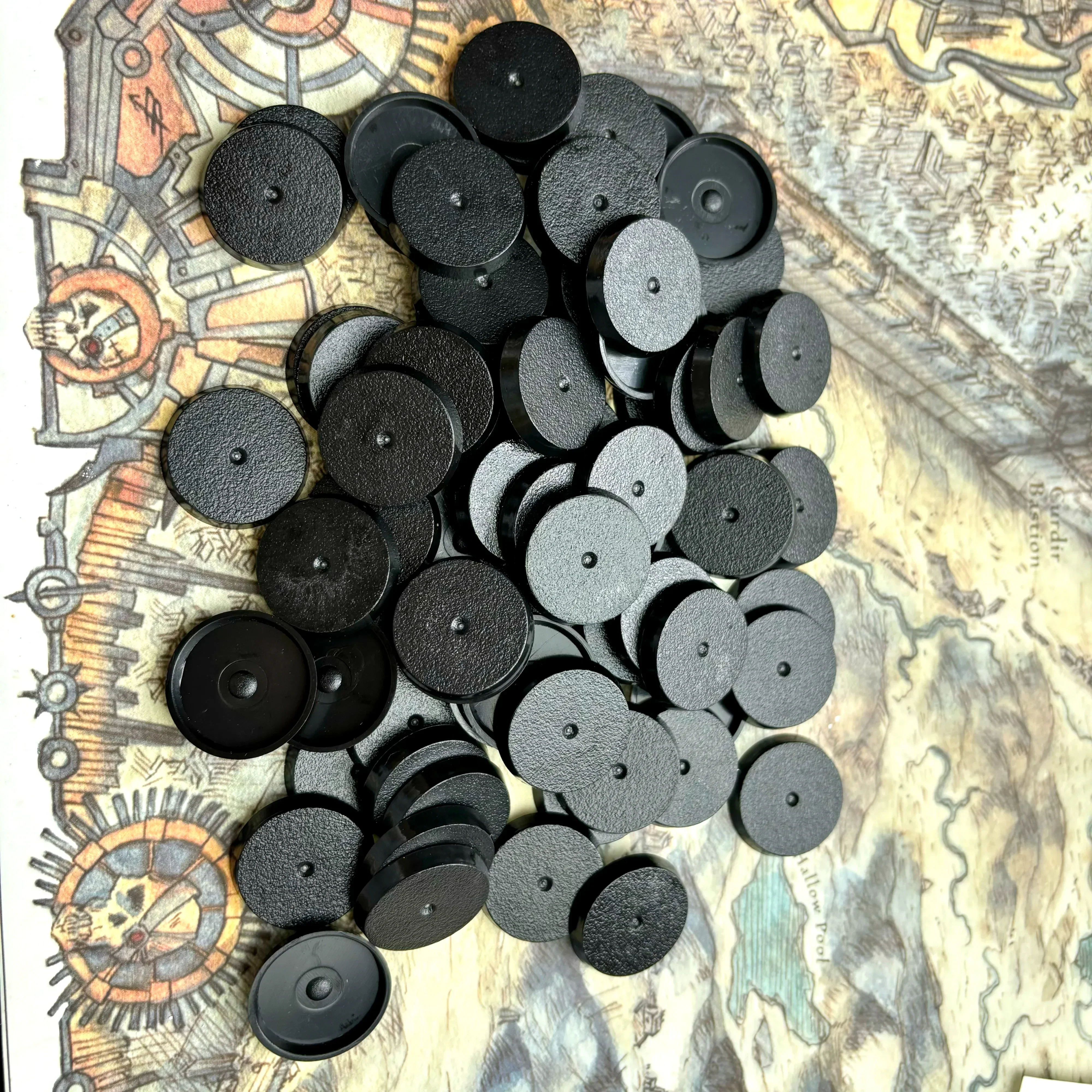 Plastic Round Bases 25mm for Gaming Miniatures and Table Games